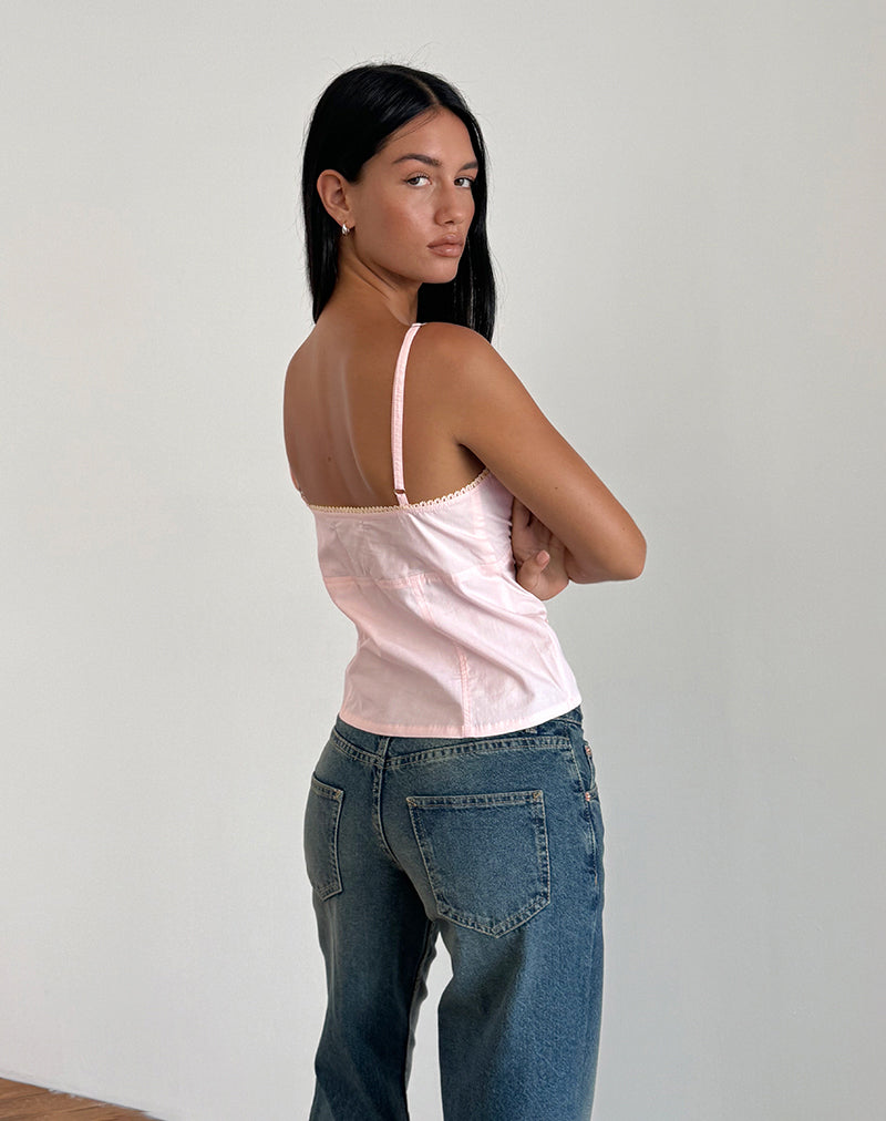 Bild von Jepuni Cami Top aus hellrosa Popeline