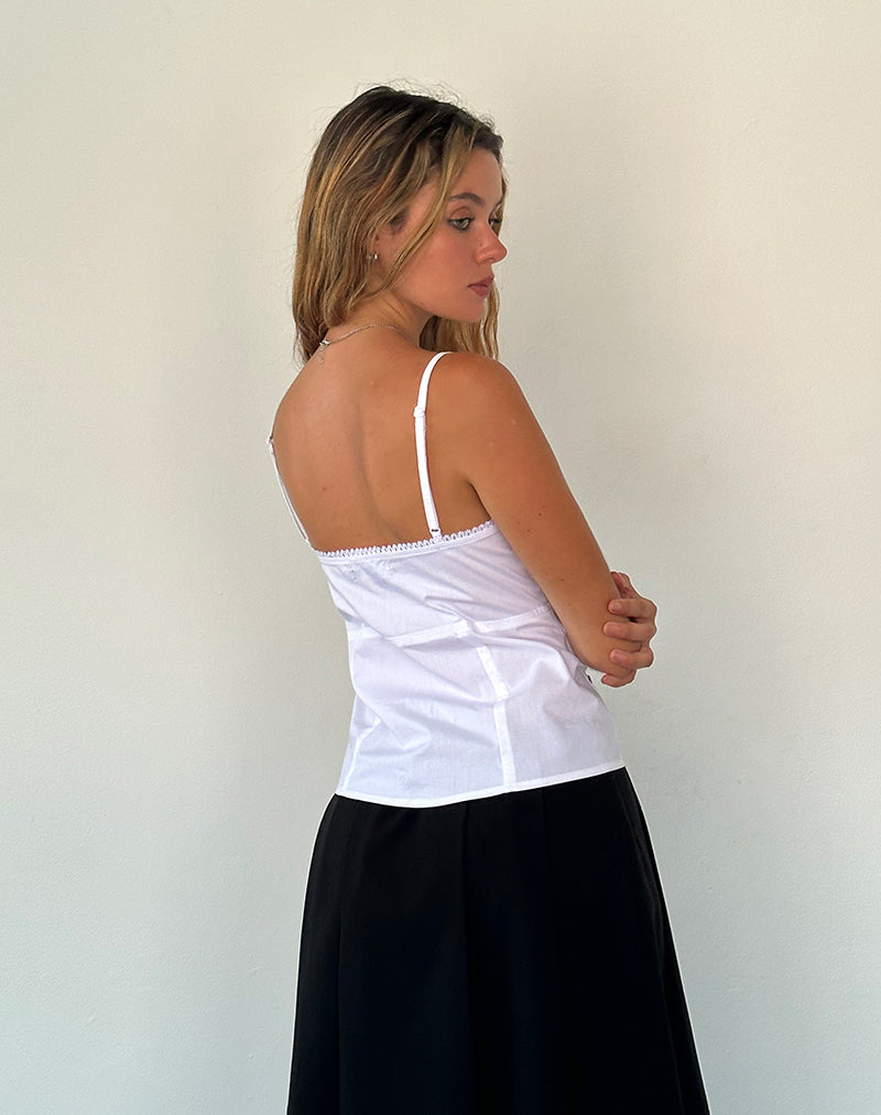 Bild von Jepuni Cami Top aus weißer Popeline