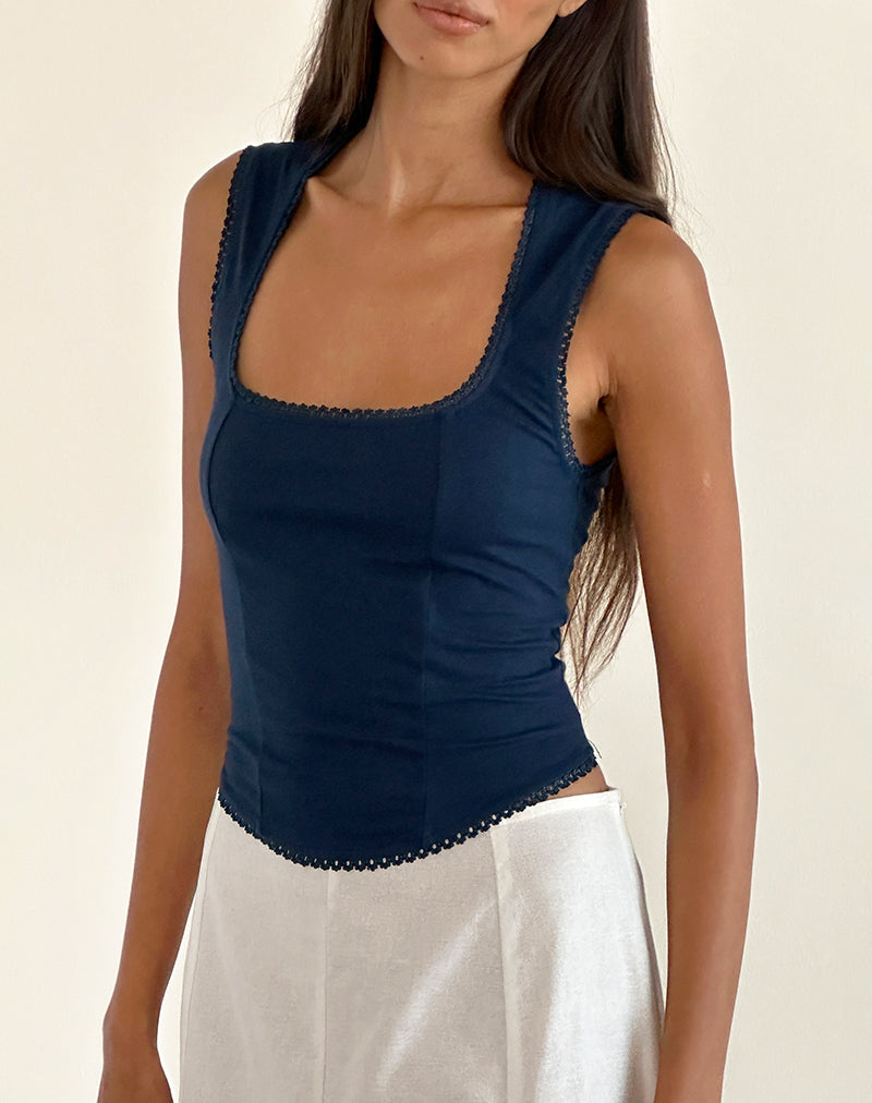 Bild von Jinisa Korsett-Top in Marineblau