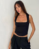 Image of Jinisa Korsett-Top aus schwarzem Satin