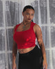 Bild von Jinsu Crop Top in Adrenalin Rot
