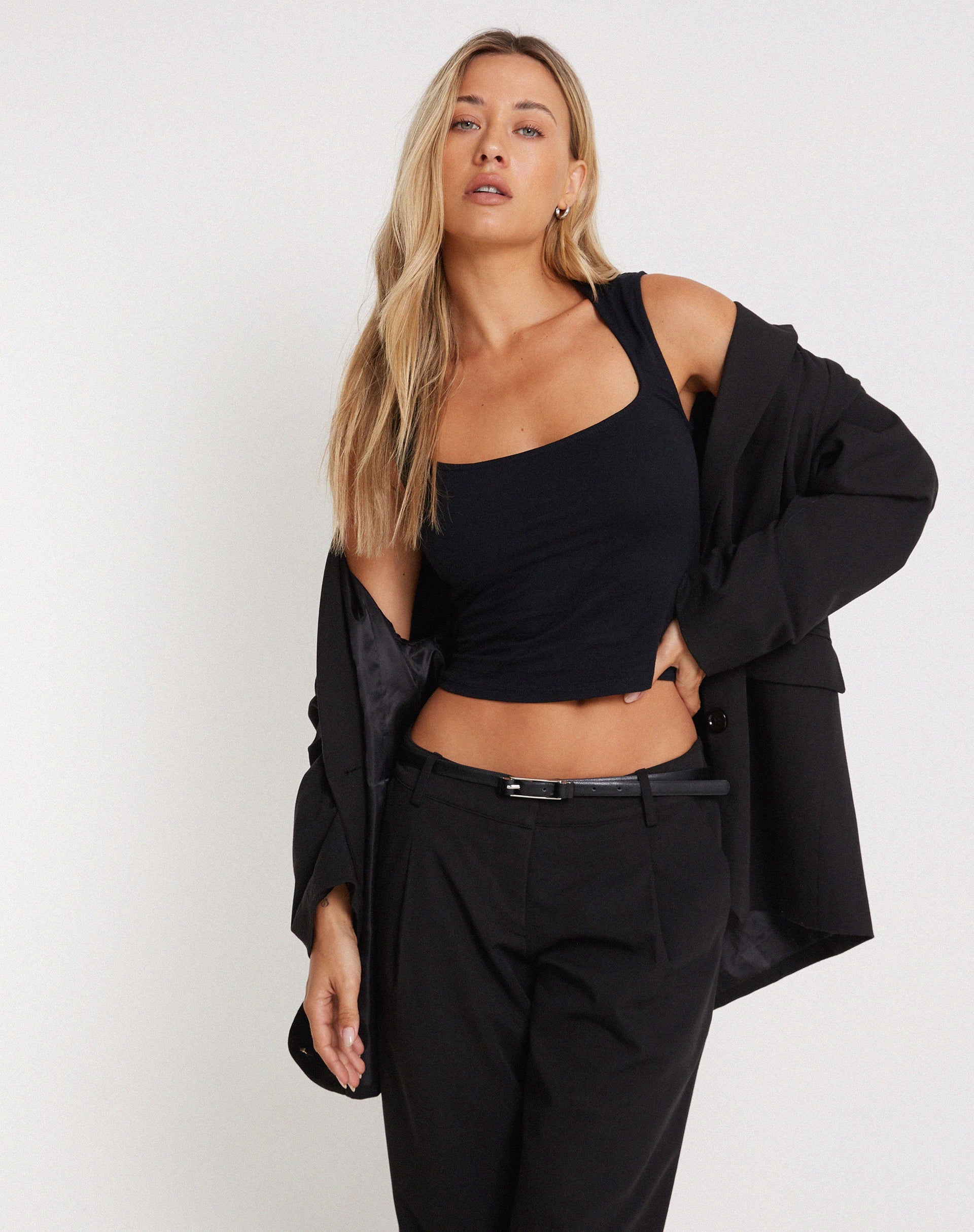 Bild von Jinsu Crop Top aus Lycra Schwarz