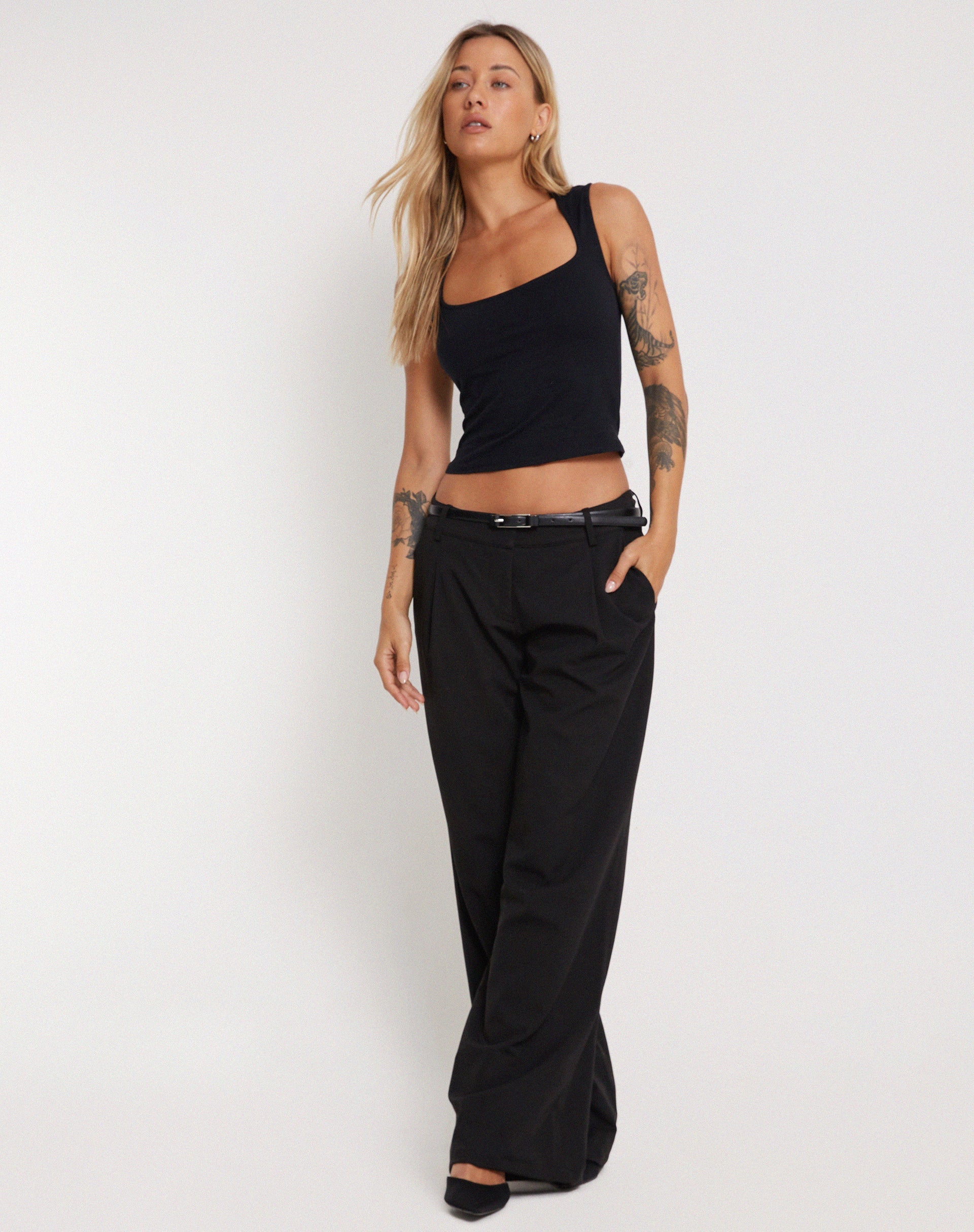 Bild von Jinsu Crop Top aus Lycra Schwarz