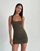 Image von Jinsuen Minikleid aus Lycra Olive