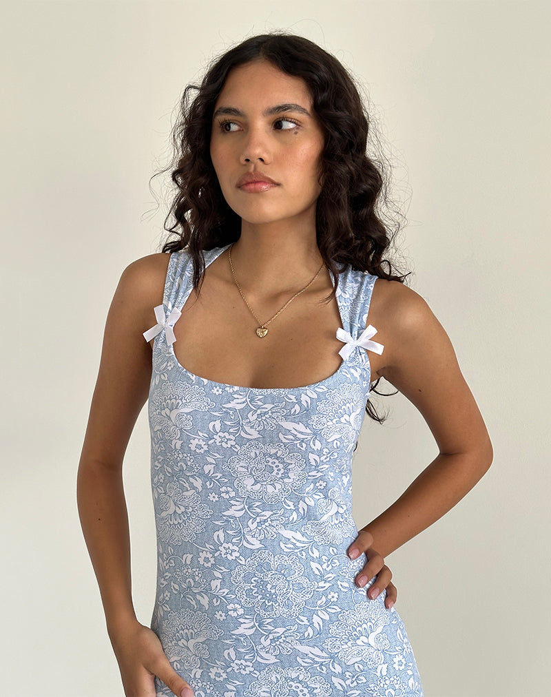 Image of Jinsuni Minikleid aus weißem Lycra mit Ornamenten