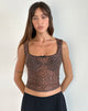 Bild von Jiraya Top in Mesh Printed Rar Leopard