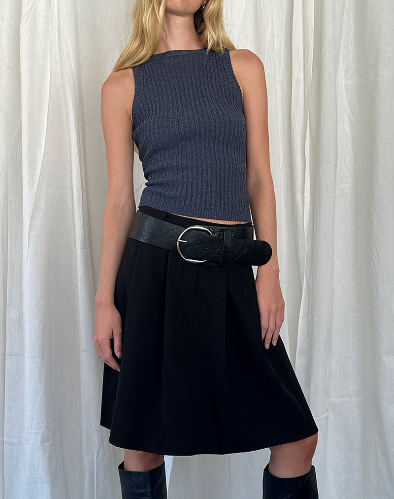Image of Jiselle Gestricktes Tank-Top in Dunkelgrau (Charcoal)