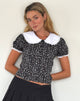 Bild von Jisoya Bluse in Schwarz Ditsy Romance