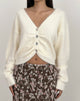 Bild von Jiyo Geraffte Strickjacke in Elfenbein