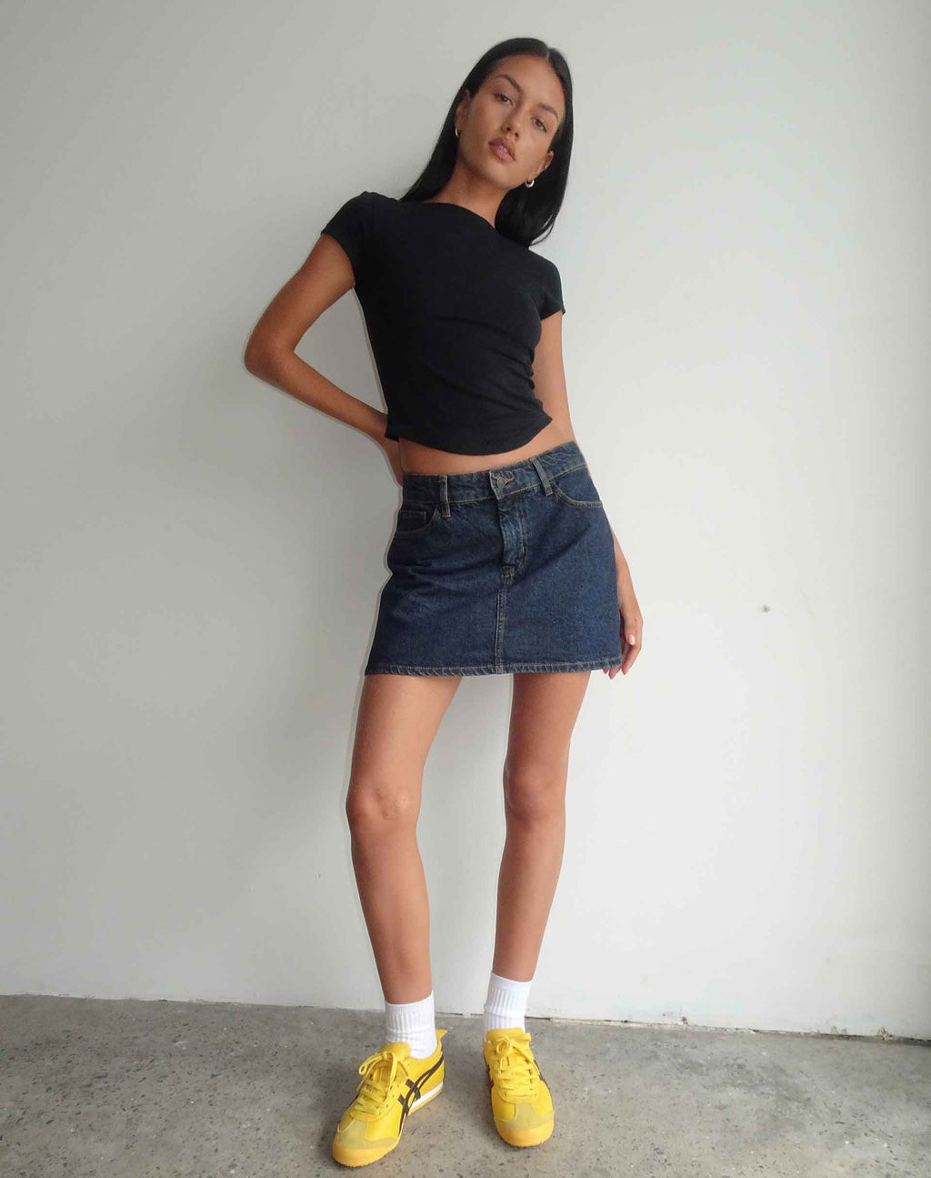 Jojes Jersey Tee in Schwarz