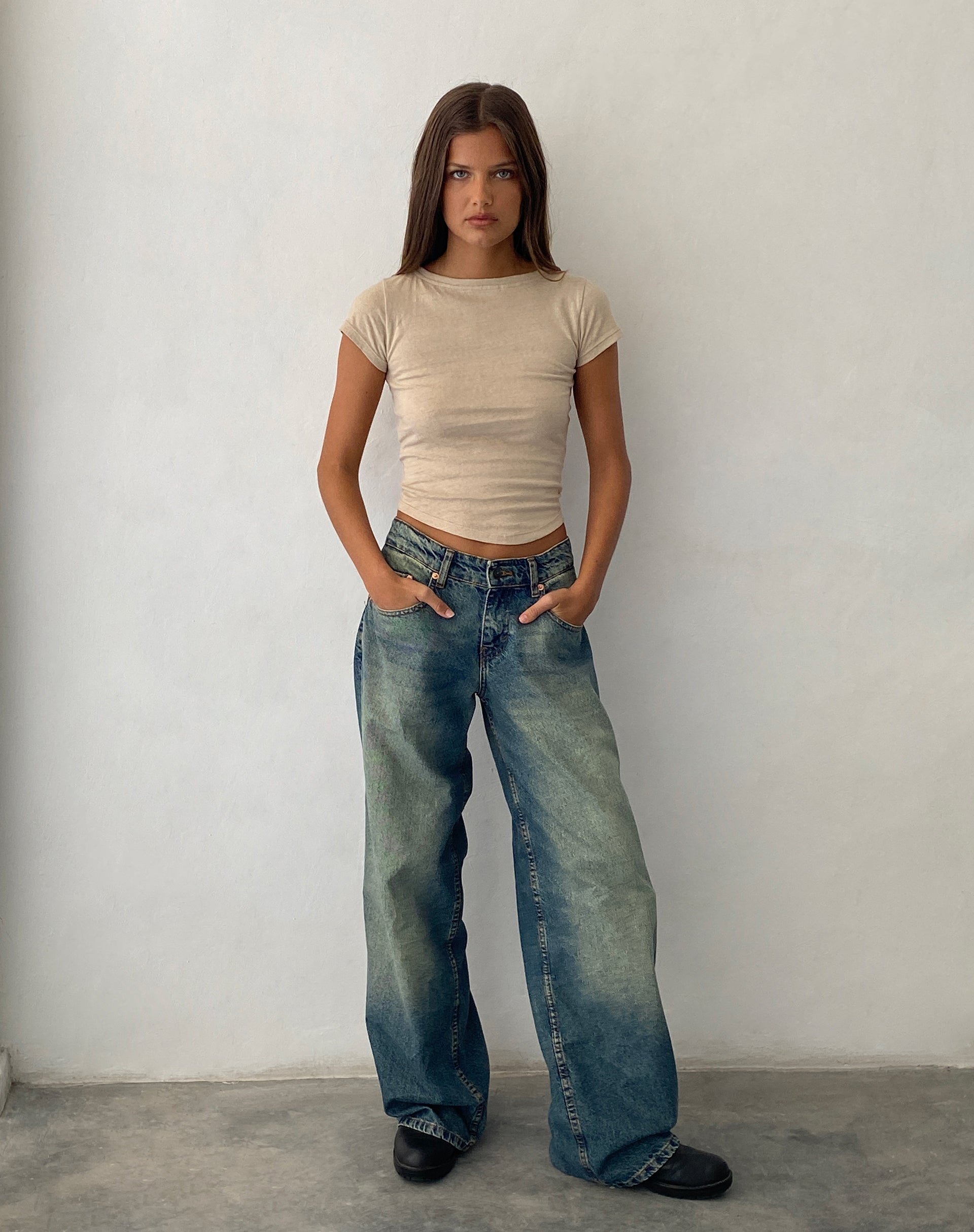 Bild von Jojes Jersey Tee in Stone