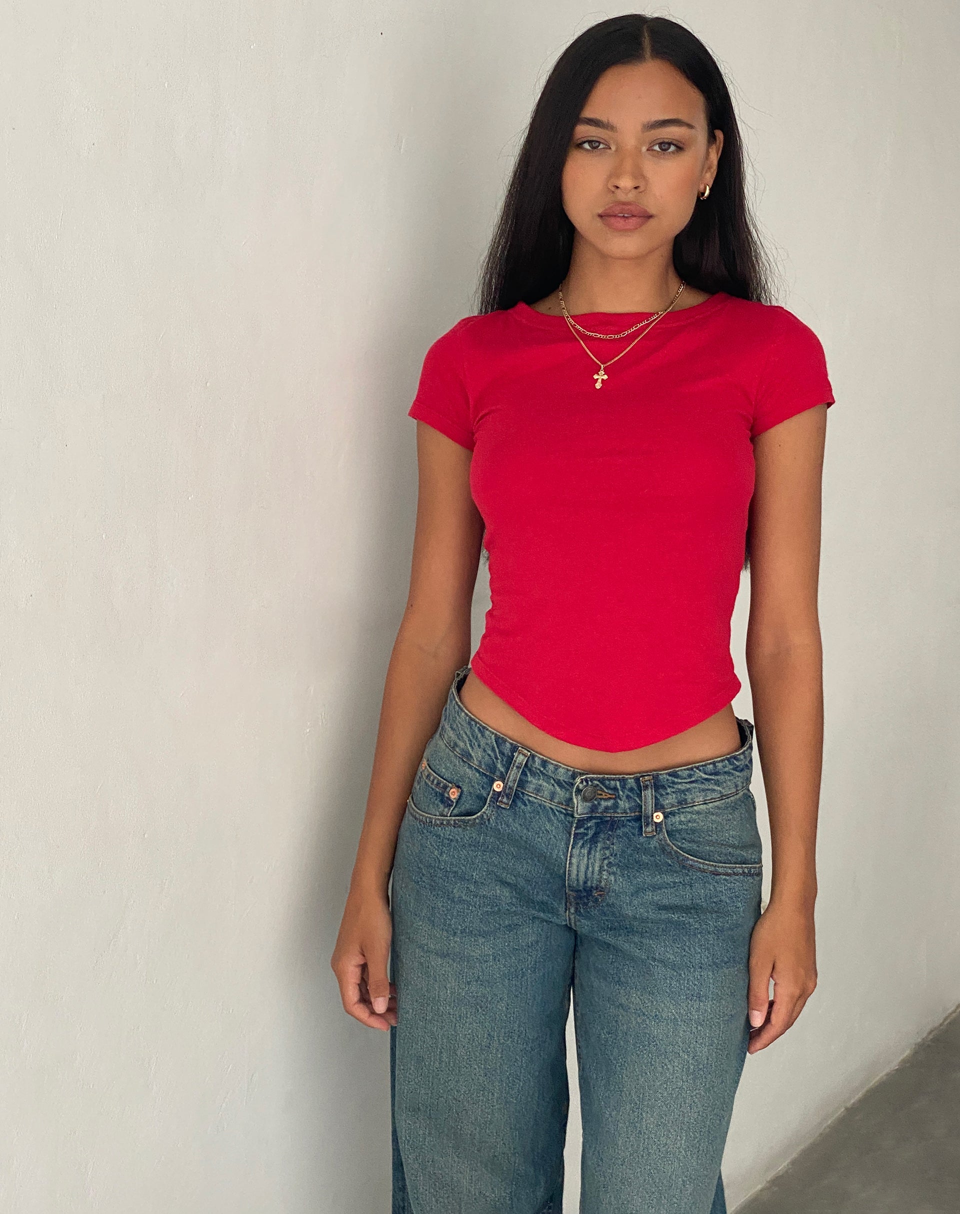 Bild von Jojes Jersey Tee in Tango Rot
