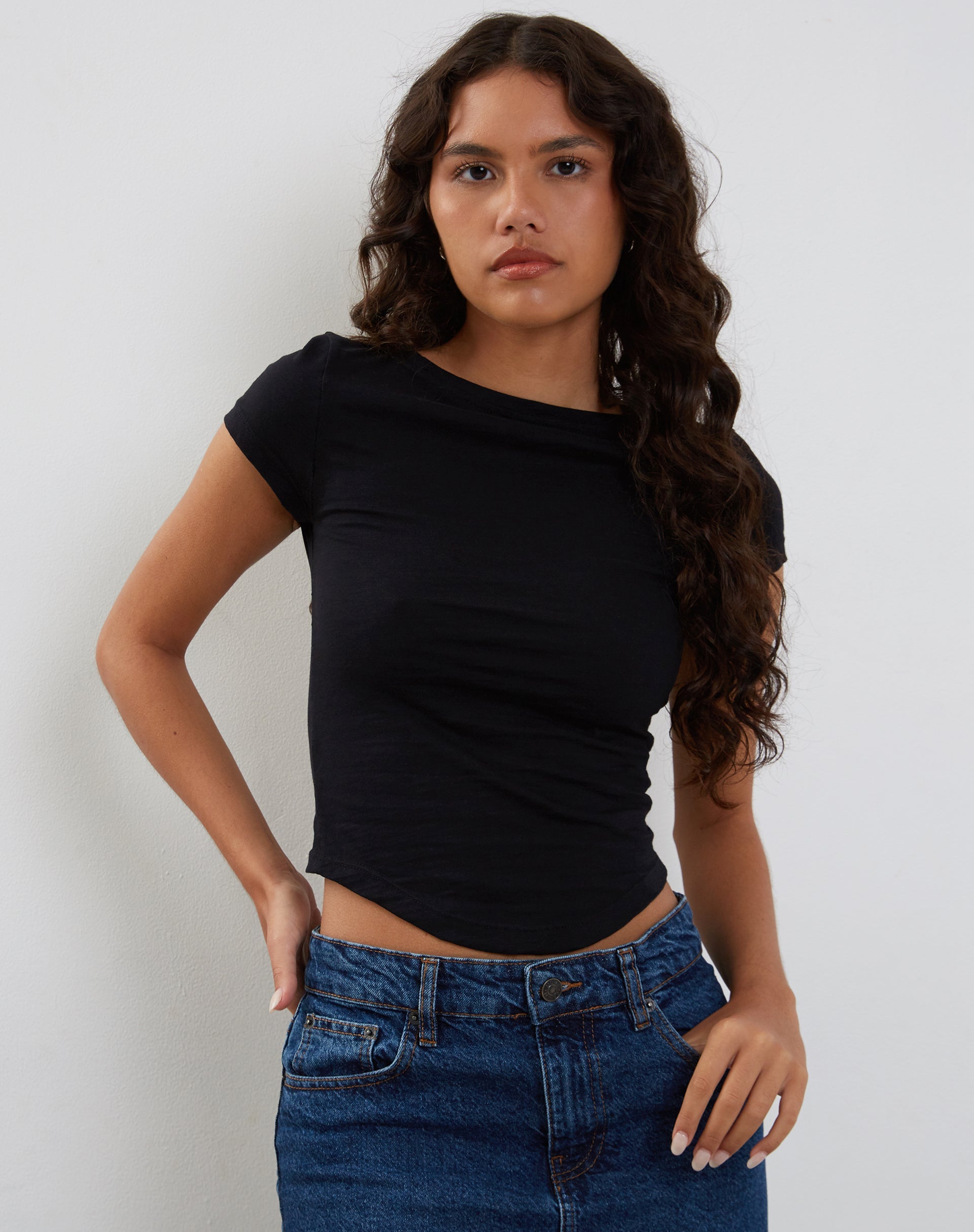 Bild von Jojes Jersey Tee in Schwarz