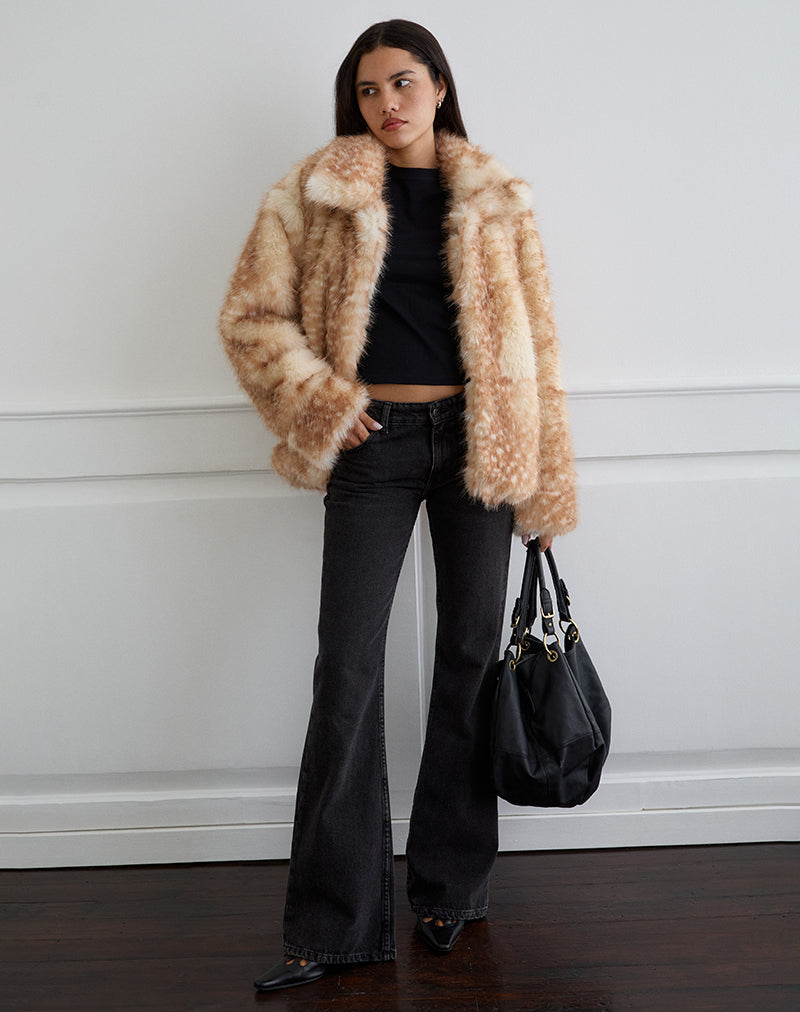 Bild von Joji Jacke in Beige Bambi Druck