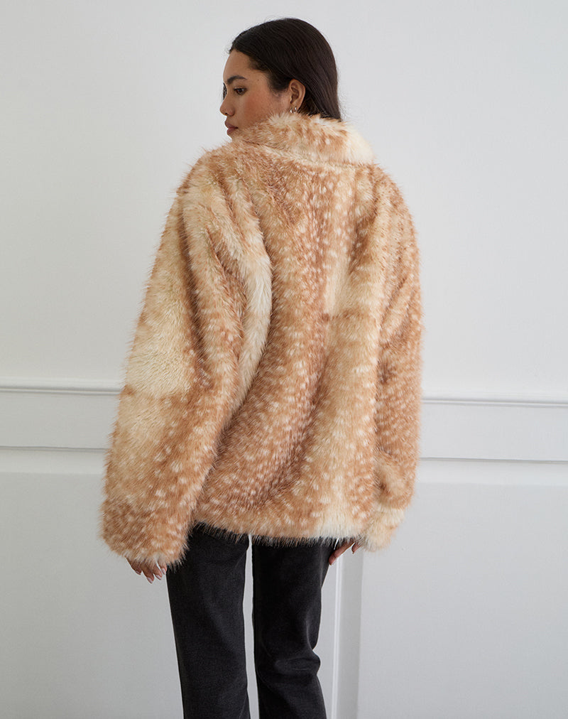 Bild von Joji Jacke in Beige Bambi Druck