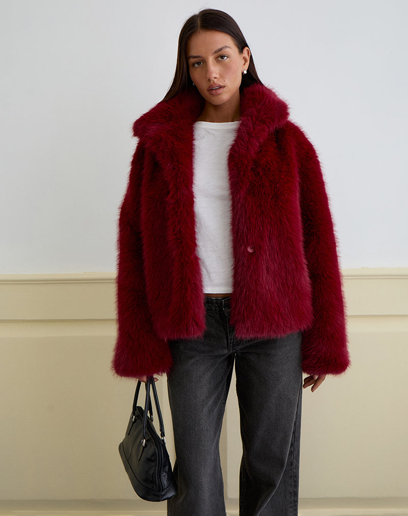 Image von Joji Jacke aus Kunstpelz Cherry
