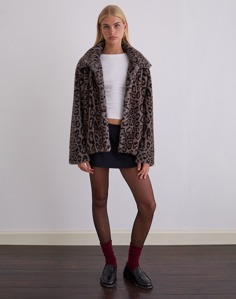 Image of Joji Jacke in Warm Grey Leopard