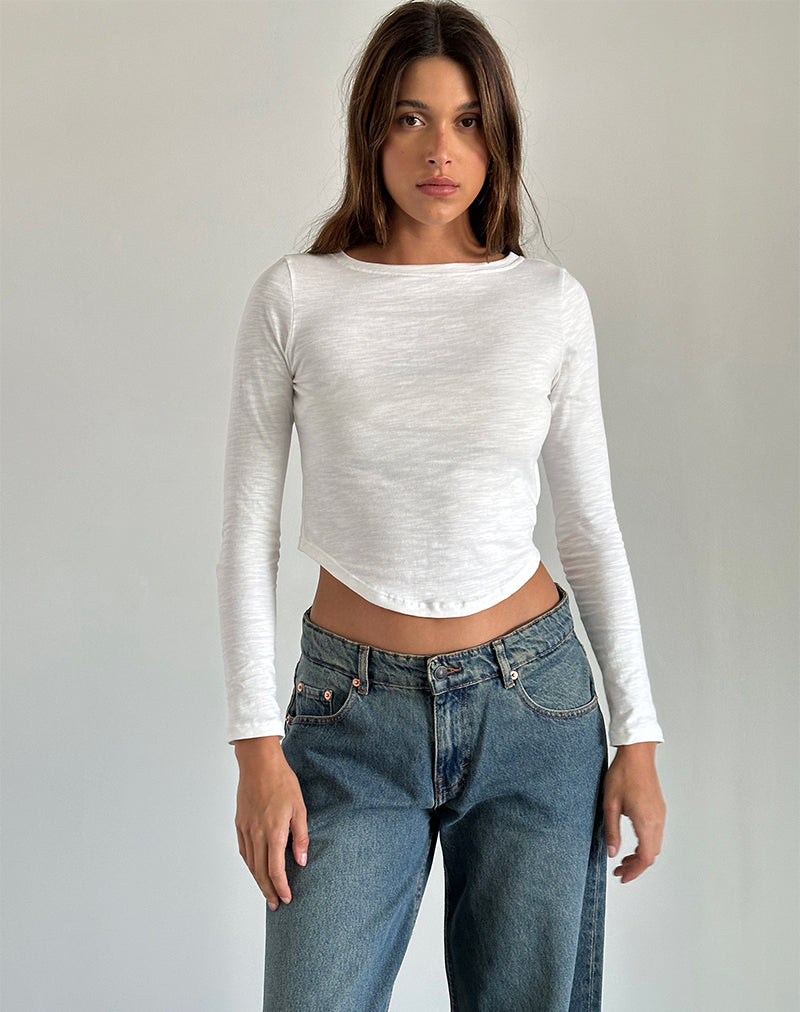 Jojisa Top aus Jersey Off White