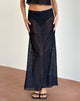 Image of Layla Maxirock aus Klee-Spitze Schwarz