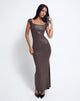 Image of Jolita Maxikleid in Braun Schimmer