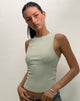 Image of Jordin Hochgeschlossenes Jersey-Top aus geripptem Mint