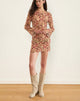 Bild von Jovia Minikleid aus Chiffon Rusty Flower