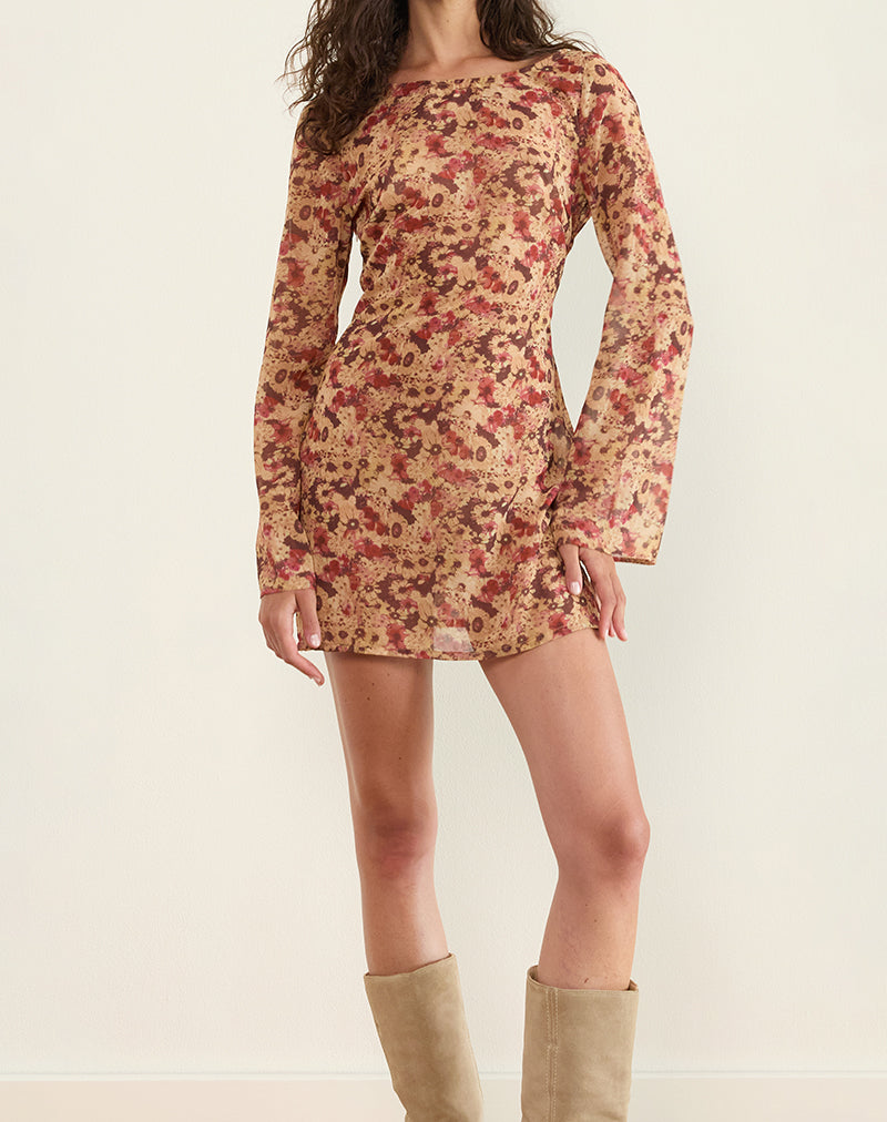 Bild von Jovia Minikleid aus Chiffon Rusty Flower