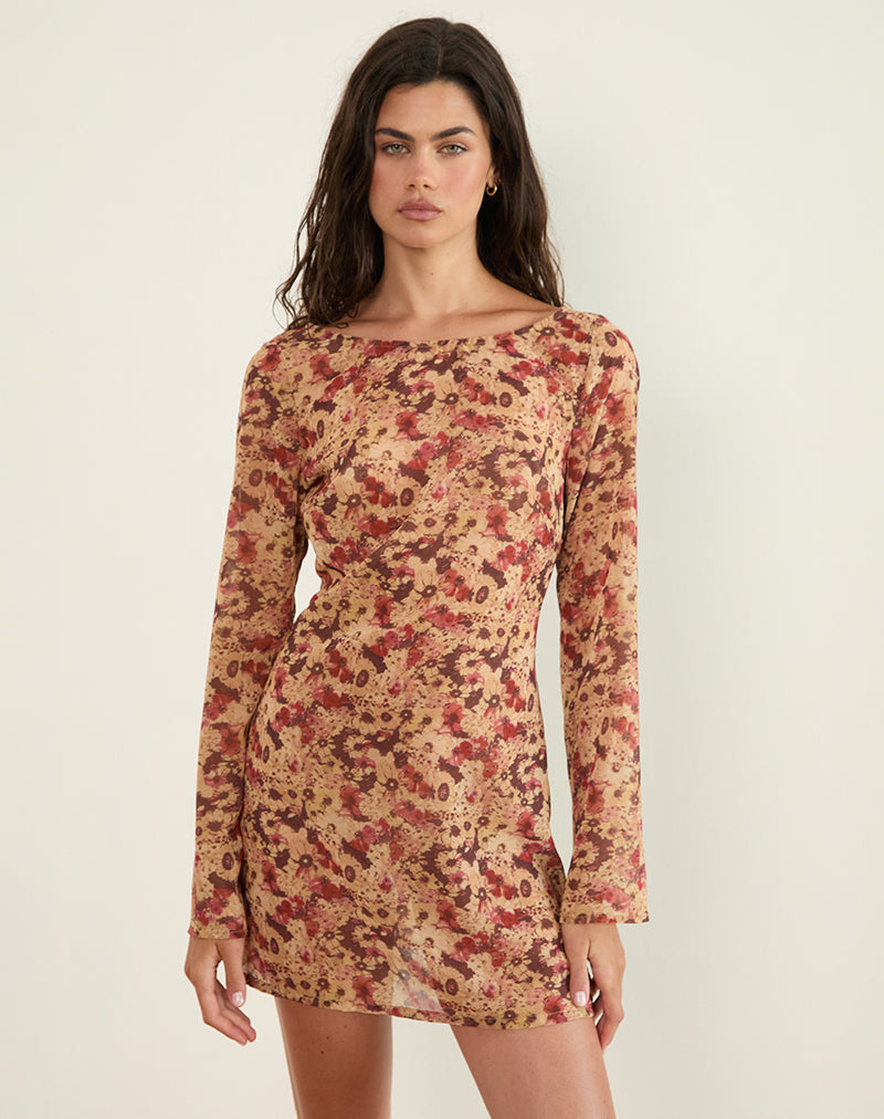 Bild von Jovia Minikleid aus Chiffon Rusty Flower