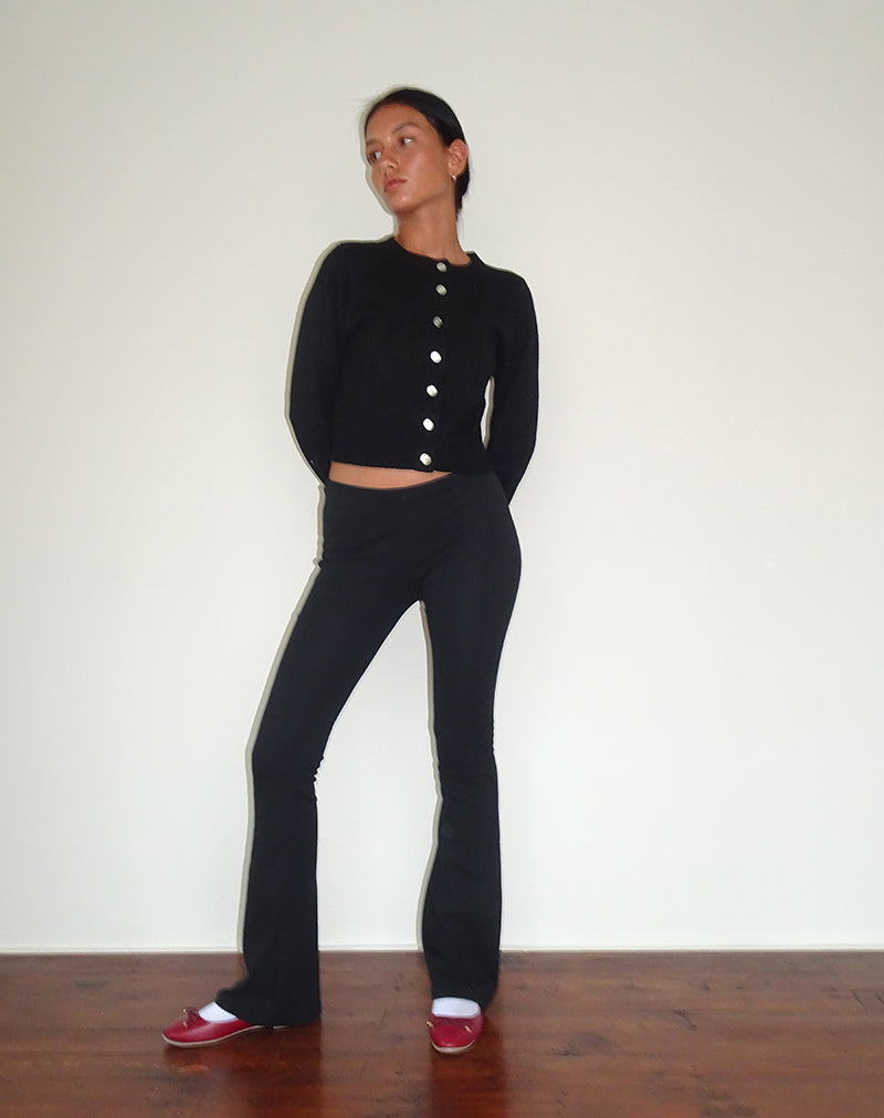 Image of Joxiel Schlaghose aus weicher Rippe in Schwarz
