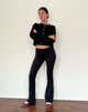 Image of Joxiel Schlaghose aus weicher Rippe in Schwarz