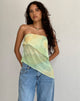 Image of Joyce Longline Waterfall Tube Top in Gelb Aquarell