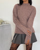 Image of Judah Übergroßer Pullover aus klobigem Rippenstrick in Taupe