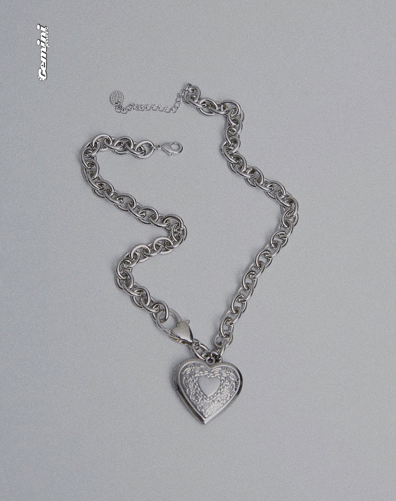 Bild von Jude Chunky Heart Halskette von Gemini Jewels