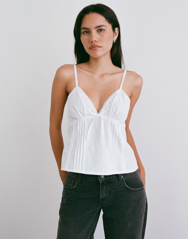 Bild von Jepuni Cami Top aus weißer Popeline