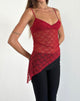 Bild von Kacha Asymmetrisches Cami Top aus roter Mari-Spitze