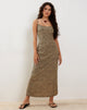 Image of Kafka Maxikleid in Mini Croc Tan