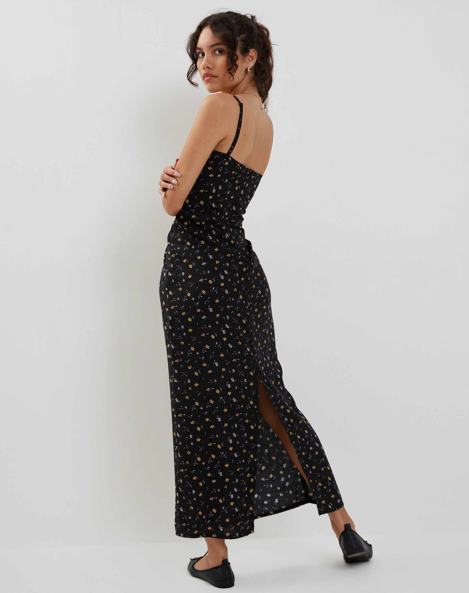 Bild von Kafka Maxikleid in Pretty Petal Schwarz