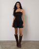 Image of Kafridi Ösen-Minikleid aus Popeline Schwarz