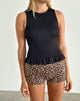 Image of Kagumi Gerafftes Top in Schwarz