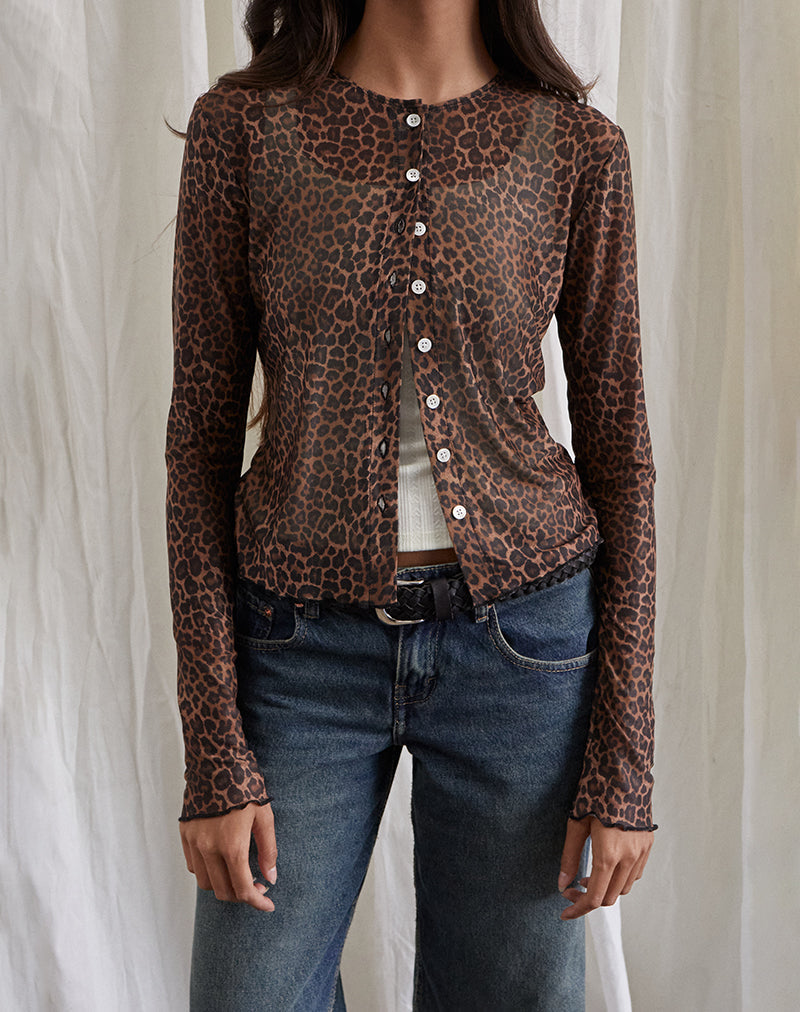 Bild von Kahula Shirt aus Mesh Rar Leopard