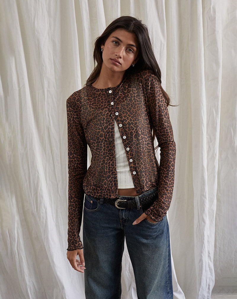 Bild von Kahula Shirt aus Mesh Rar Leopard