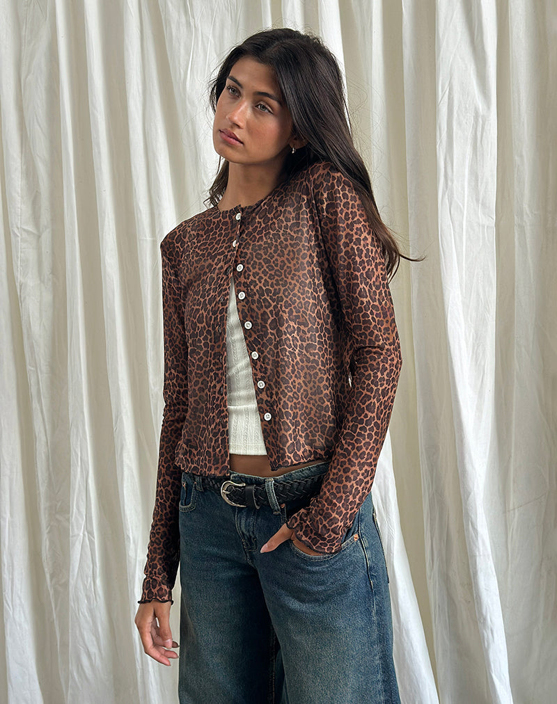 Bild von Kahula Shirt aus Mesh Rar Leopard