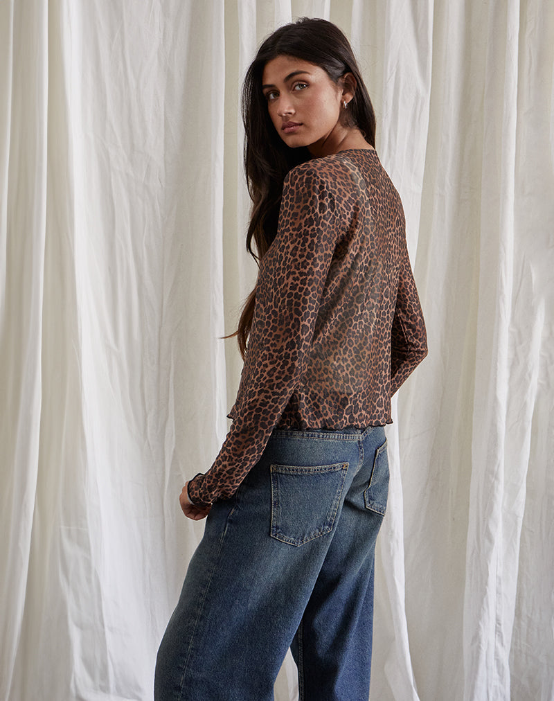 Bild von Kahula Shirt aus Mesh Rar Leopard