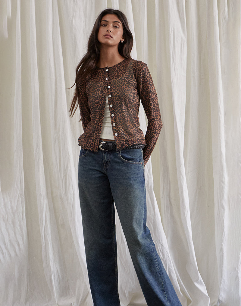 Bild von Kahula Shirt aus Mesh Rar Leopard