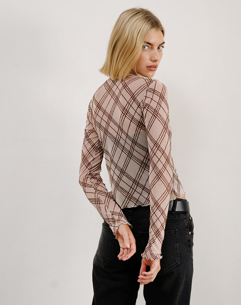 Bild von Kahula Shirt in Sketchy Stripe Nude