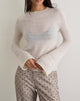 Image of Kaleo Roll Edge Pullover aus Strick in Ecru