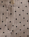 Beige mit Polka-Nadelstreifen