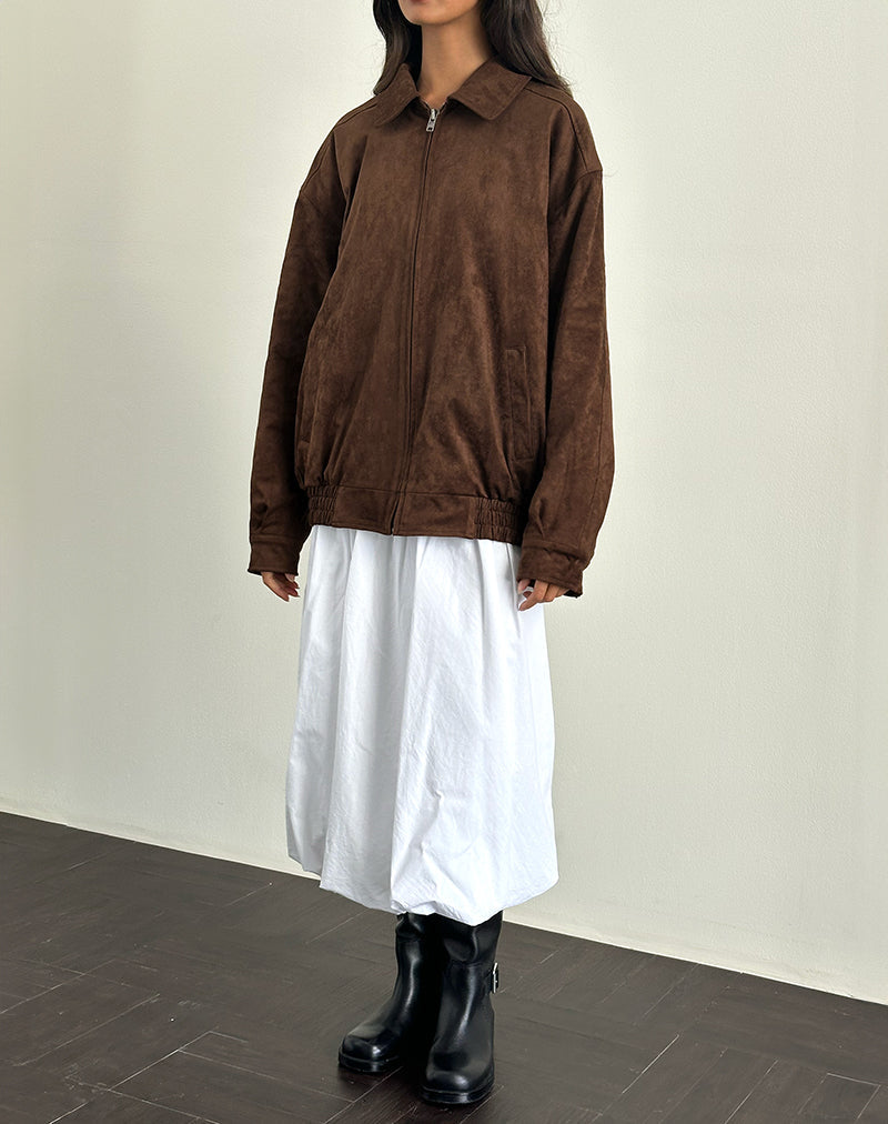 Image der Cavita Jacke aus braunem Wildlederimitat