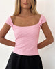 Bild von Kalisa Bow Top in strukturiertem Rosa