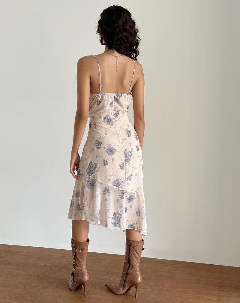 Image of Kamala Midikleid in Wildrose Blau